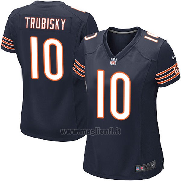 Maglia NFL Limited Donna 10 Trubisky Chicago Bears Nero